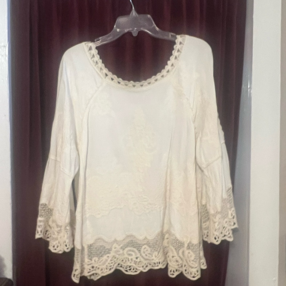 Democracy Cream Lace Blouse